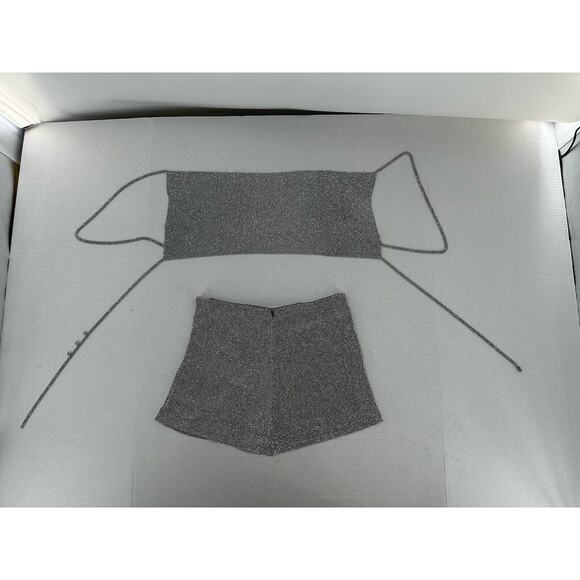 Kith Metallic Chainmail Set Skirt Sz XS Top Sz M Club Sexy Going Out Glam Event - Picture 3 of 16